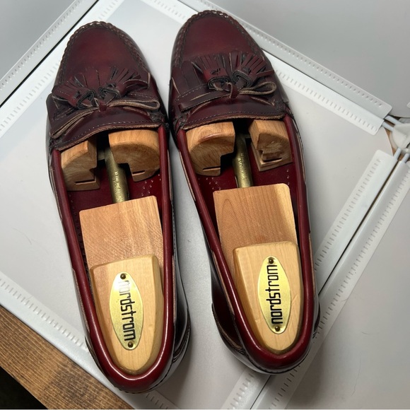 Nordstrom Burgundy Kiltie Tassel Loafers USA Mens 8 1/2 D 527109 - Picture 10 of 11